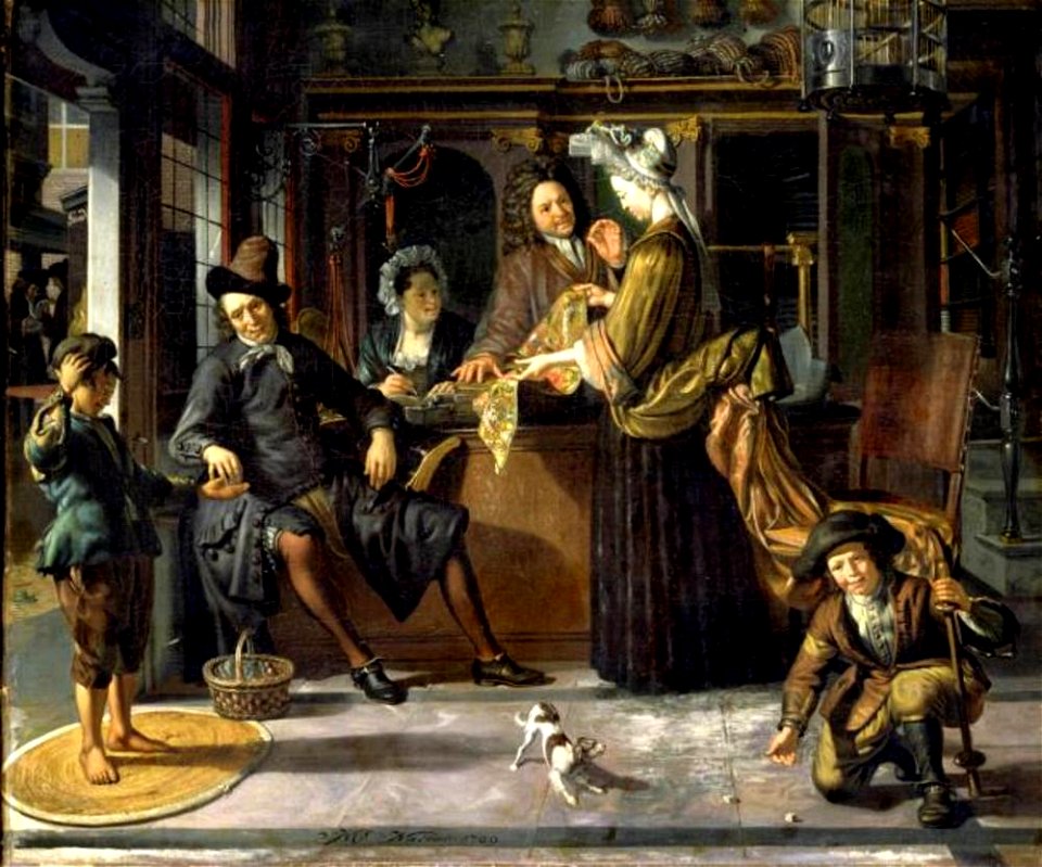 Matthijs Naiveu - De stoffenwinkel - S 567 - Museum De Lakenhal