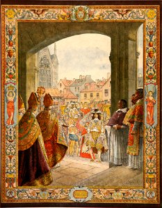 Maurice Leloir-Le Roy Soleil - Proclamation de la majorité du roi
