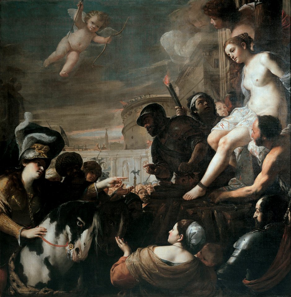 Mattia Preti (Cavalier calabrese) - Clorinda rescues Olindo and Sophronia - Google Art Project