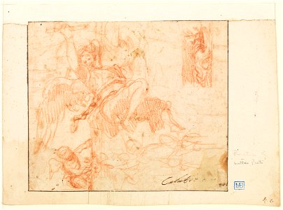 Mattia Preti - Flying Angel and Other Figures - Google Art Project