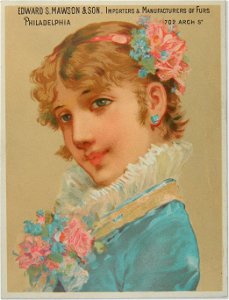 Edward S. Mawson & Son, importers and manufacturers of furs, Philadelphia (trade card)