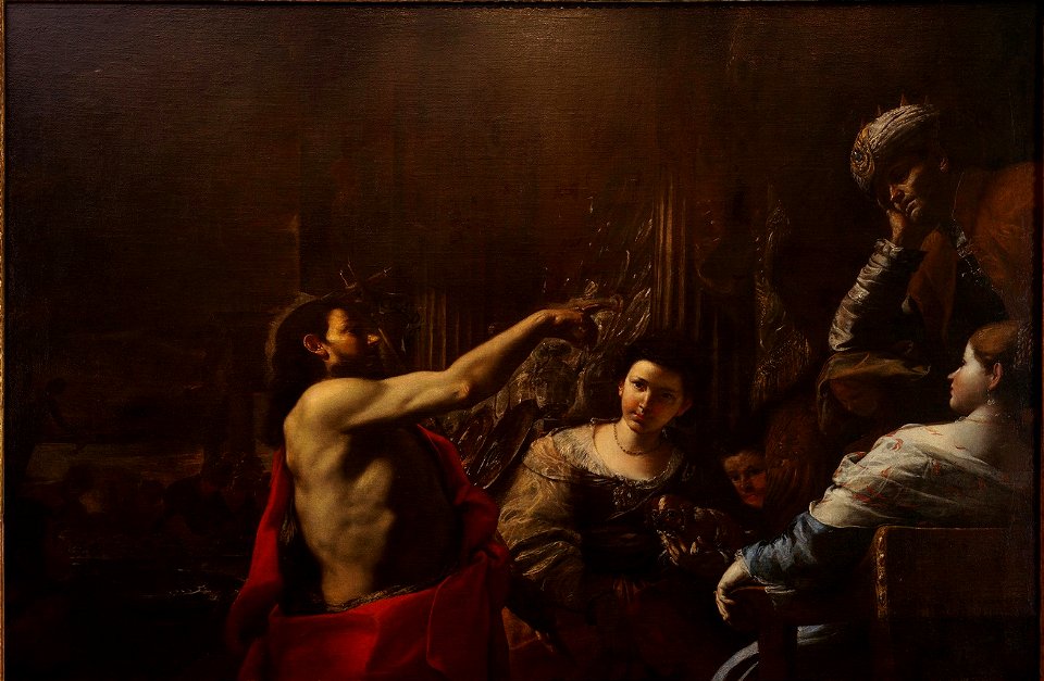 Mattia Preti - St John the Baptist before Herod - WGA18395