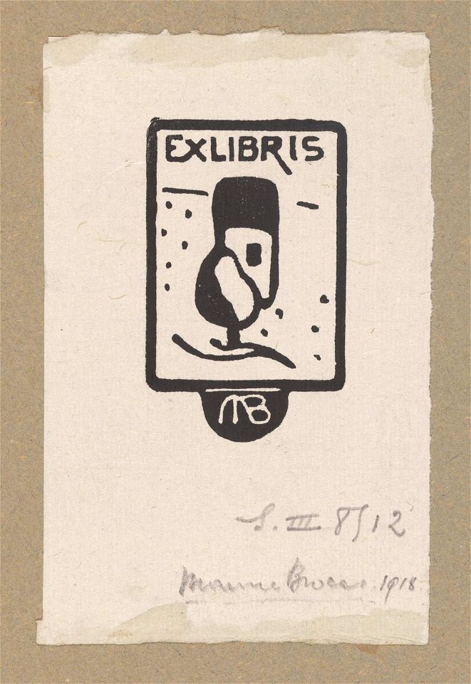 Maurice Brocas - Ex-libris de Maurice Brocas - Graphic work - Royal Library of Belgium - S.III 8512
