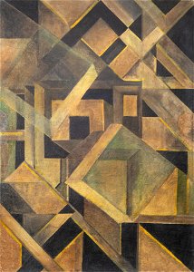 Abstract Composition with Crystalline Forms by Mikhail Matyushin, circa 1920