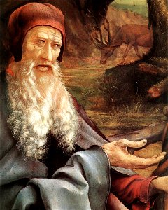 Matthias Grünewald - St Anthony (detail) - WGA10760. Free illustration for personal and commercial use.
