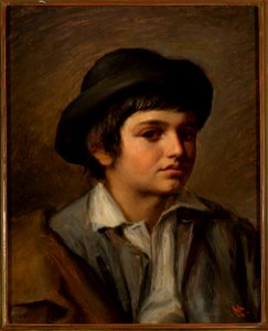 Maurycy Gottlieb - Portrait of a boy in a hat - MP 126 MNW - National Museum in Warsaw