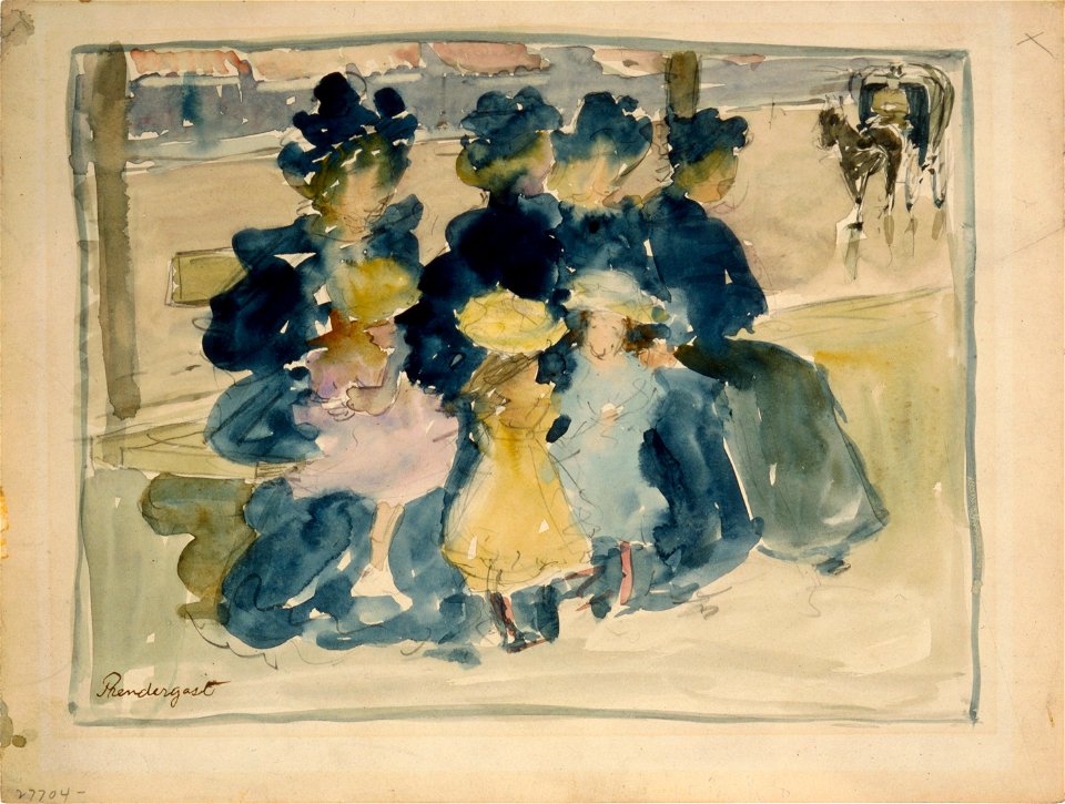 Maurice Brazil Prendergast - Along the Boulevard - RCA1939-3 - Albright–Knox Art Gallery