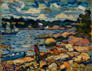 Maurice Brazil Prendergast - Brooksville, Maine (River ^ Rocks) - BF2078 - Barnes Foundation