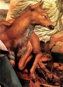 Matthias Grünewald - Sts Paul and Anthony in the Desert (detail) - WGA10763. Free illustration for personal and commercial use.