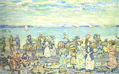 Maurice Prendergast (1858-1924) - Opal Sea (1903-1910). Free illustration for personal and commercial use.