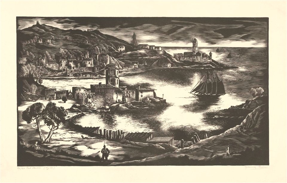 Maurice Brocas - Port-Vendres (Pyrénées Orientales) - Graphic work - Royal Library of Belgium - S.IV 28648