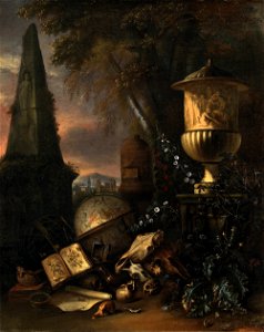 Matthias Withoos - Vanitas. Still Life in a Landscape - KMS7652 - Statens Museum for Kunst