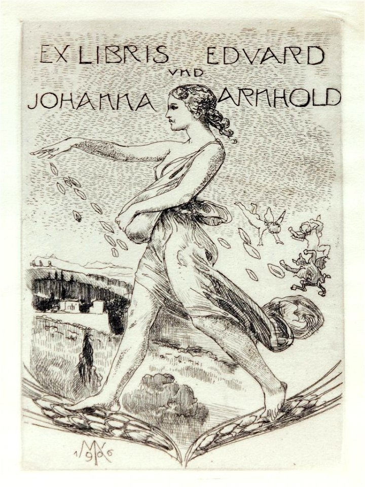 Max Klinger - Ex libris für Eduard Arnhold und Johanna Arnhold, 1906
