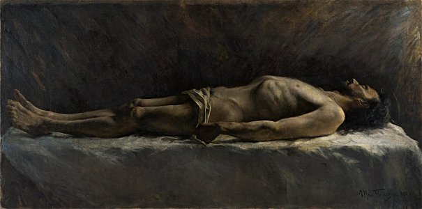 Max Fleischer - Ohne Titel (liegender männlicher Leichnam - Christus^) - BG-M 11418-08 - Berlinische Galerie