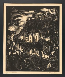 Maurice Brocas - Vue de Roc-Amadour - Graphic work - Royal Library of Belgium - S.V 91933