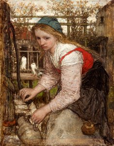 Matthijs Maris, Meisje aan de pomp, 1872