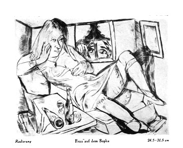 Max Beckmann - Frau auf dem Sopha