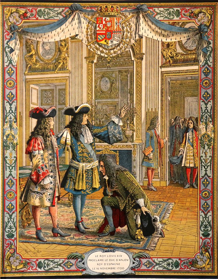 Maurice Leloir Le Roy Soleil Le duc d'Anjou proclamé roi d'Espagne