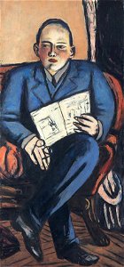 Max Beckmann - Porträt Erhard Göpel, 1944. Free illustration for personal and commercial use.