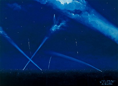Maurice Jean Bourguignon - Le dernier raid des zeppelins, la nuit du 29 au 30 janvier 1916 - P1810 - Musée Carnavalet