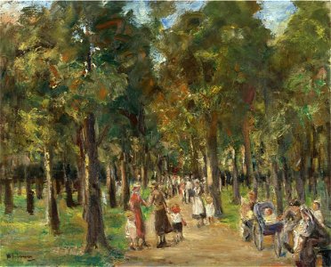 Max Liebermann - Spaziergänger im Tiergarten