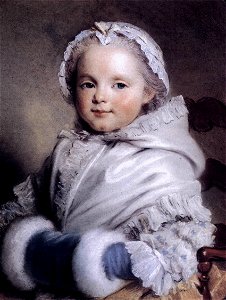 Maurice Quentin de La Tour - Portrait of Nicole Richard as Child - WGA12358. Free illustration for personal and commercial use.