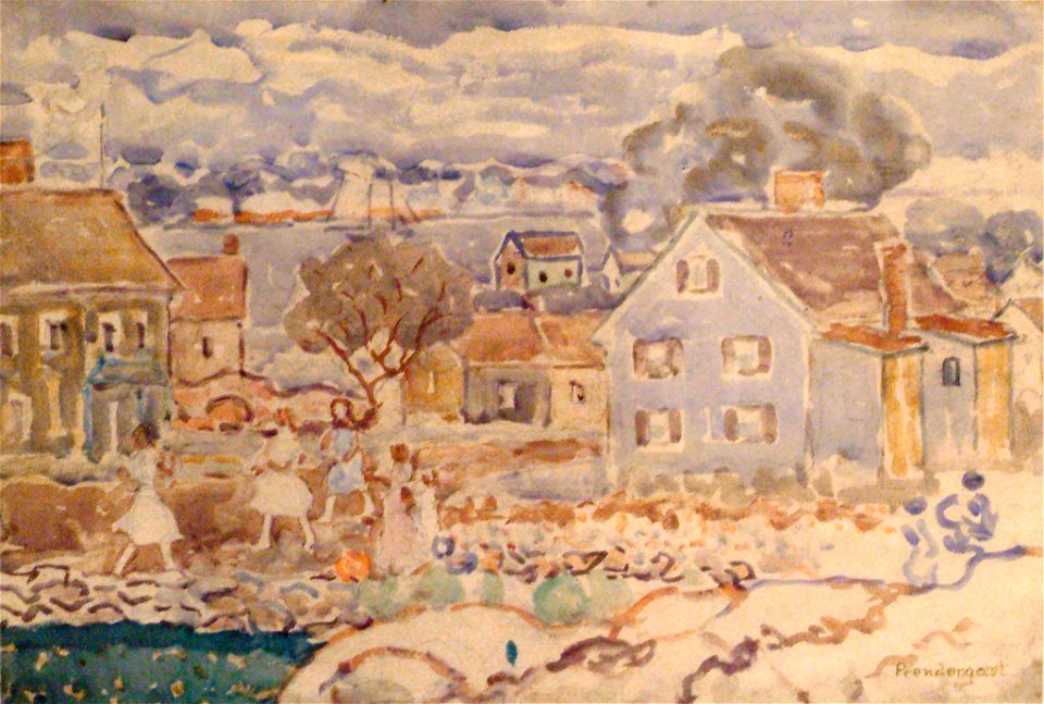 Maurice Brazil Prendergast - Glimpse of the Harbor, Gloucester - 34.15 - Indianapolis Museum of Art