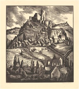 Maurice Brocas - Najac - Graphic work - Royal Library of Belgium - S.V 3468