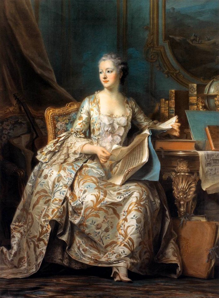 Maurice Quentin de La Tour - Marquise de Pompadour - WGA12359