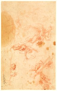 Mattia Preti - Angels Carrying the Holy Cross and Shroud. - Google Art Project
