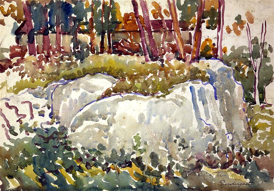 Maurice Prendergast - Rocks, Maine - 1981.171B - Smithsonian American Art Museum