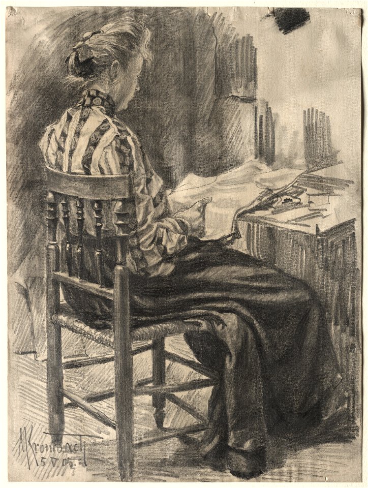 Max (Peter Paul) Krombach (German, 1867-1947) - Woman Reading - 1949.386 - Cleveland Museum of Art