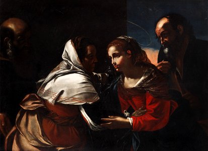 Mattia Preti und Gregorio Preti Maria und Josef zu Besuch bei Elisabeth und Zacharias