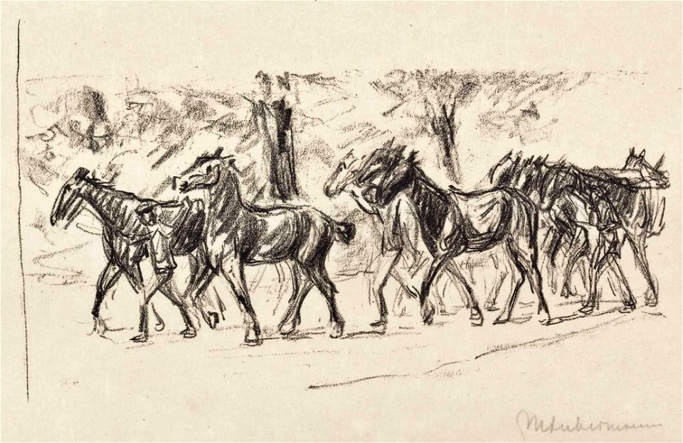 Max LIebermann Geführte Pferde 1915