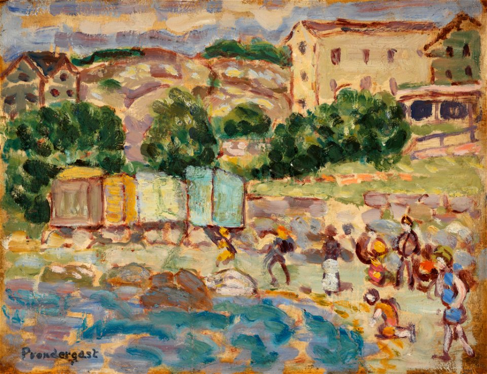 Maurice Brazil Prendergast - Beach and Village - BF2077 - Barnes Foundation