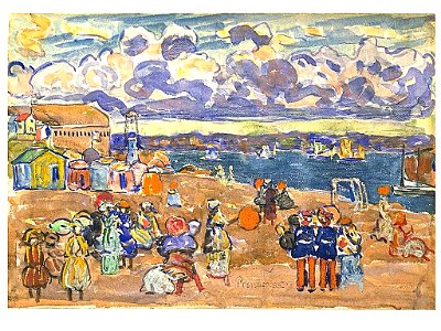 Maurice Prendergast - Beach at Saint-Malo