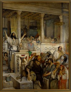 Maurycy Gottlieb, Chrystus nauczający w Kafarnaum - hi-res tiff