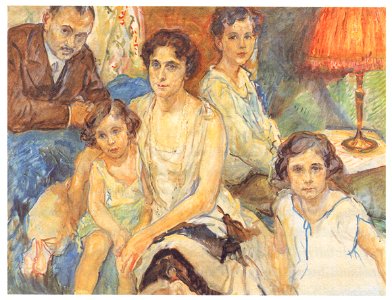 Max Slevogt - Die Familie des Arztes János Plesch