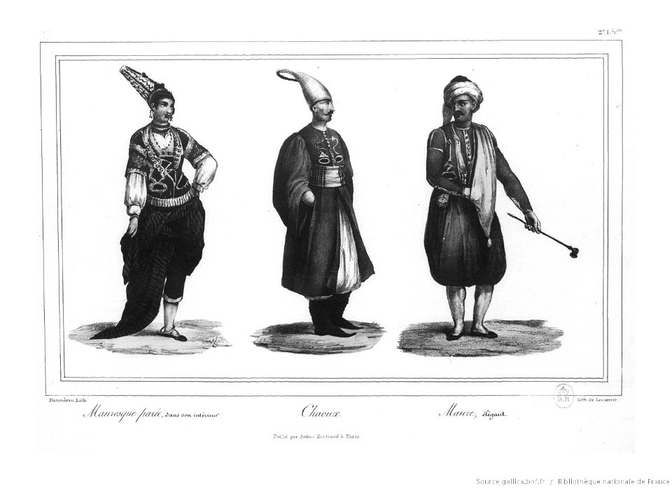 Maure, mauresque et chaoux.