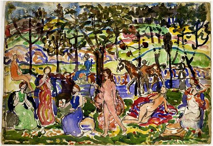 Maurice Prendergast - Park Scene - 1968.122A - Smithsonian American Art Museum