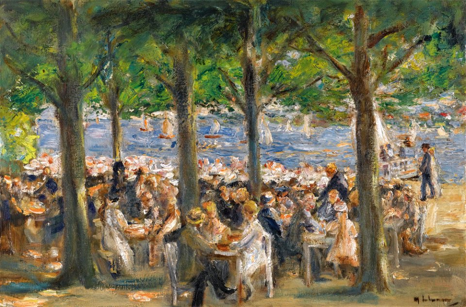 Max Liebermann - Gartenlokal an der Havel unter Bäumen