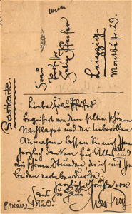 Max Frey Autograph 1920 2