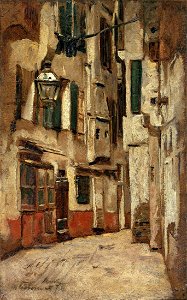 Max Liebermann - Venezianische Gasse nach rechts