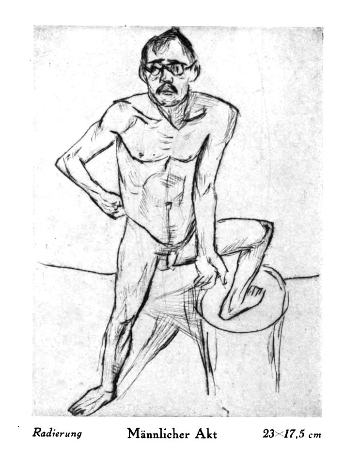 Max Beckmann - Männlicher Akt