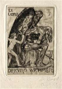 Max Klinger (German, 1857-1920) - Ex Libris Dr. Kuno Waehmer - 1982.365 - Cleveland Museum of Art