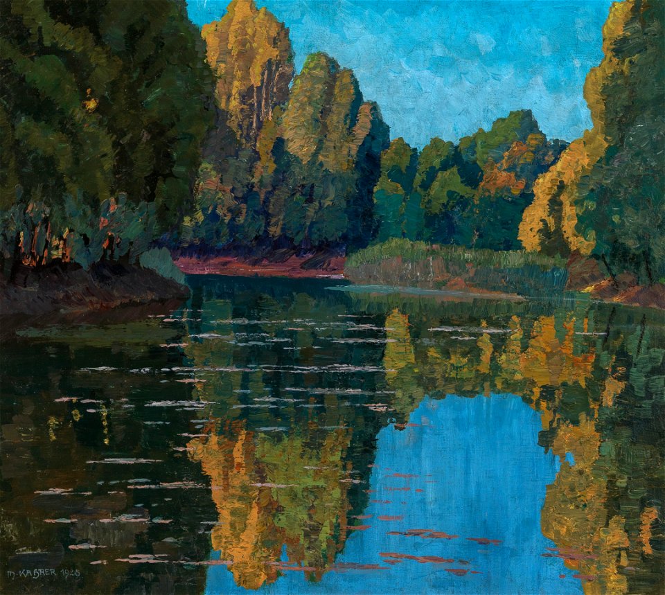 Max Kahrer Abendsonne in der Au