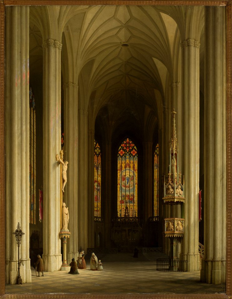 Max Emanuel Ainmiller - Gothic church interior - M.Ob.467 - National Museum in Warsaw