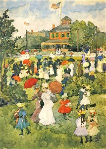 Maurice Prendergast (1858-1924) - Franklin Park Boston (1895-1898). Free illustration for personal and commercial use.