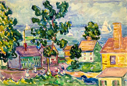 Maurice Prendergast - New England Coastal Village - 1985.83 - Smithsonian American Art Museum