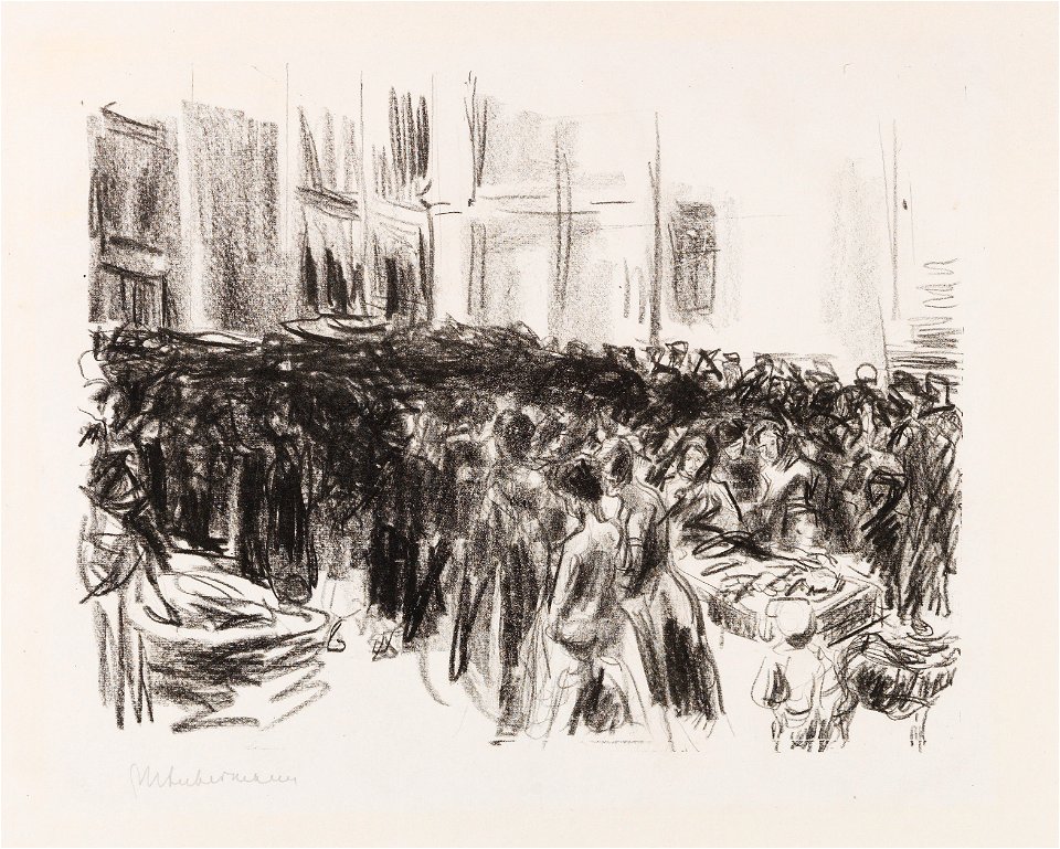 Max Liebermann Die Judengasse Lithographie 1912
